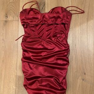 Lucy in the Sky Red Strapless Bodycon Dress